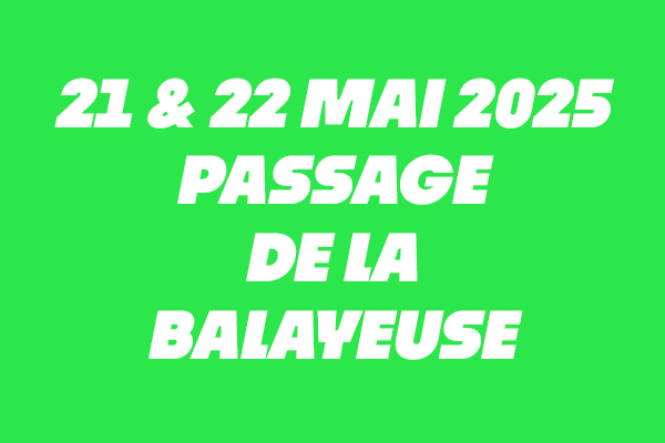 Passage de la balayeuse