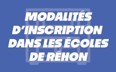 Rentrée scolaire 2026-2027  – Modalités d’inscription dans les écoles de Réhon
